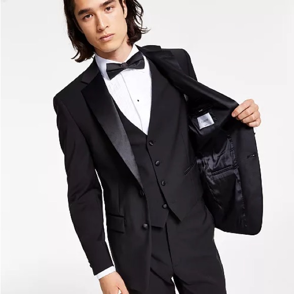 Calvin Klein Men's Black Tuxedo blazer 48R - Picture 1 of 12